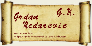 Grdan Medarević vizit kartica